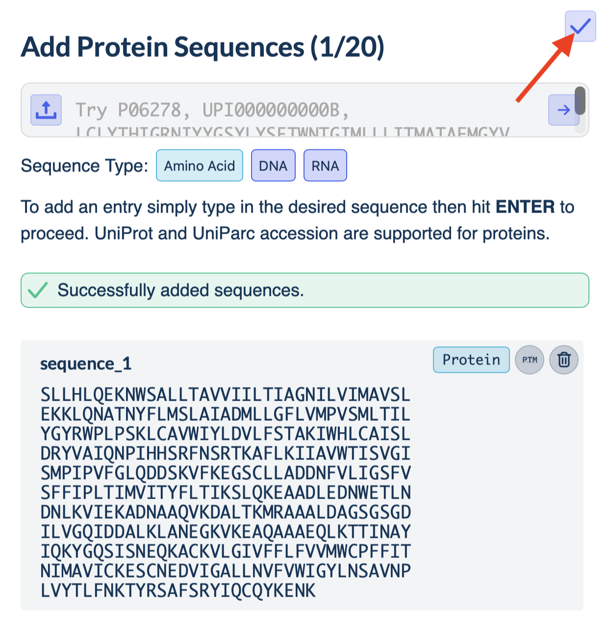 Input sequence - step 3