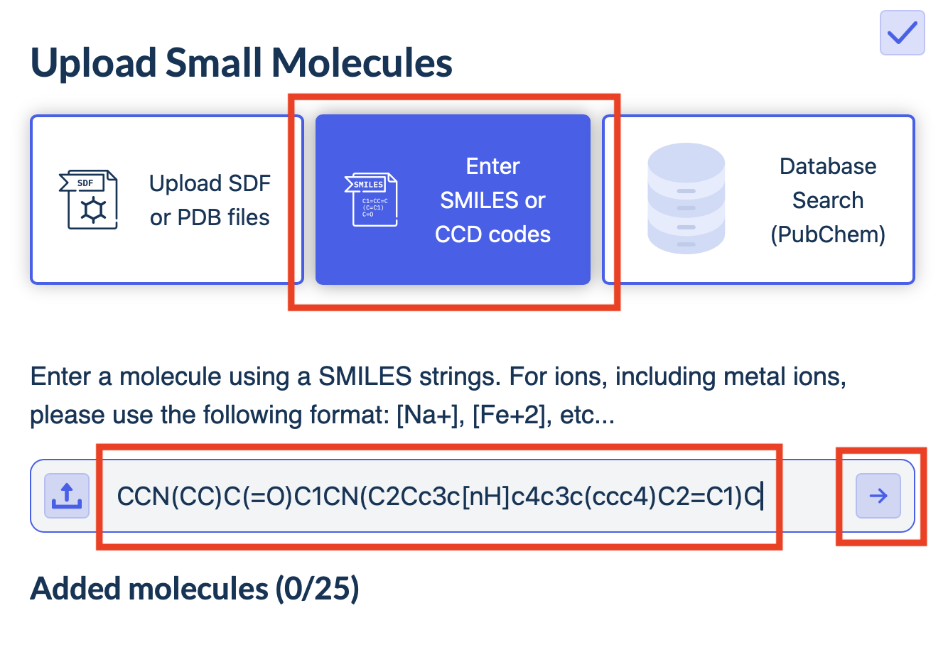 Input ligand - step 2