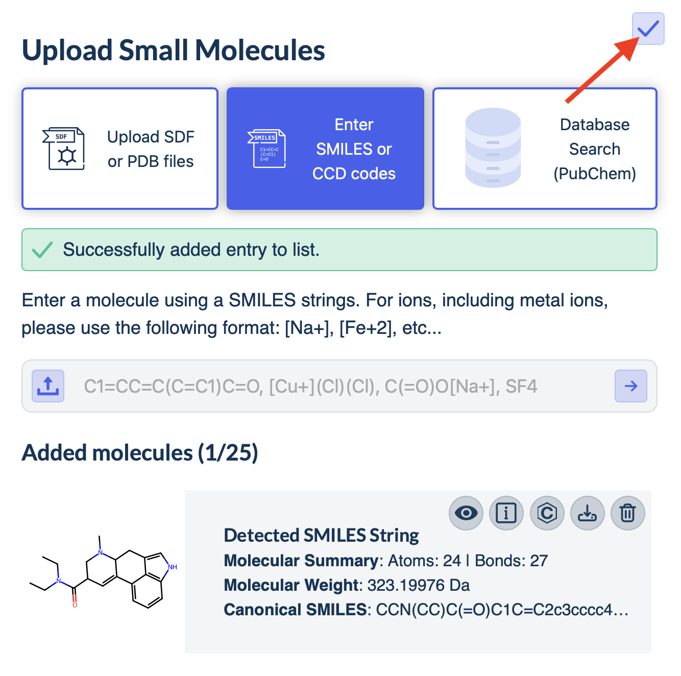 Input ligand - step 3