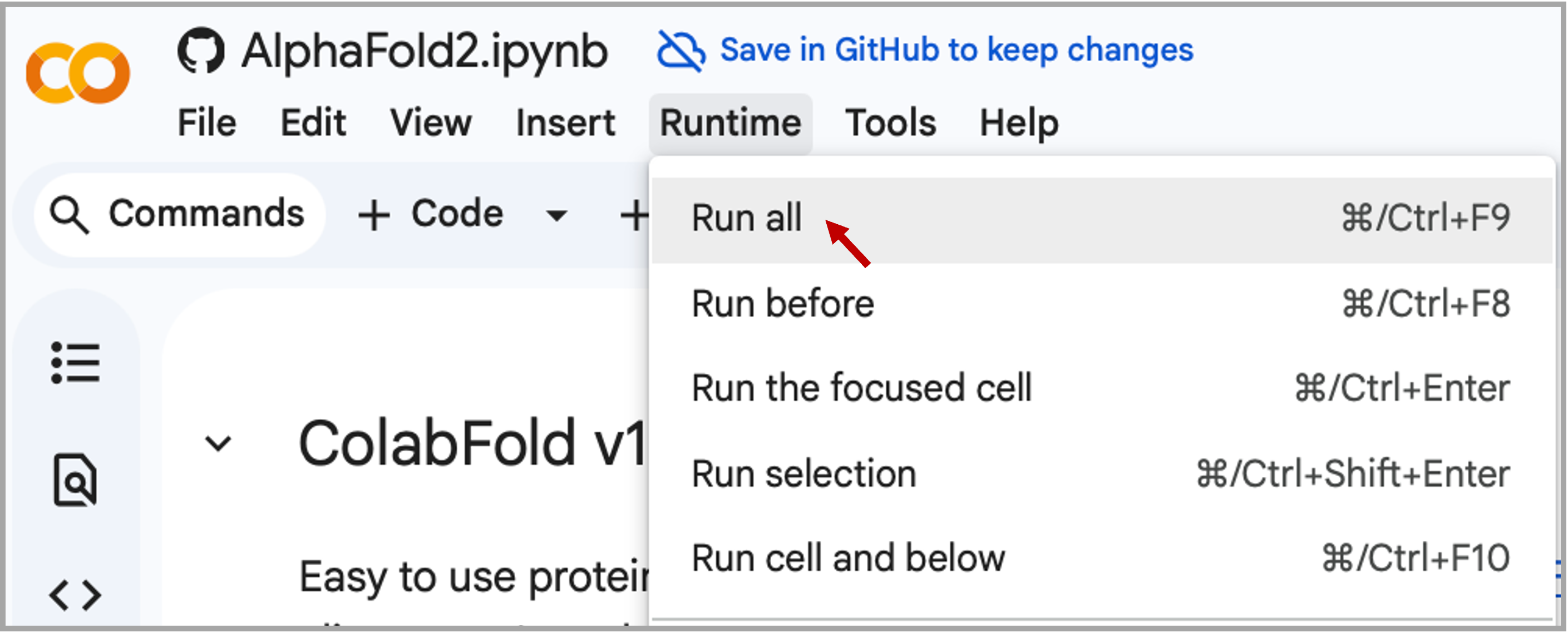 Run all cells